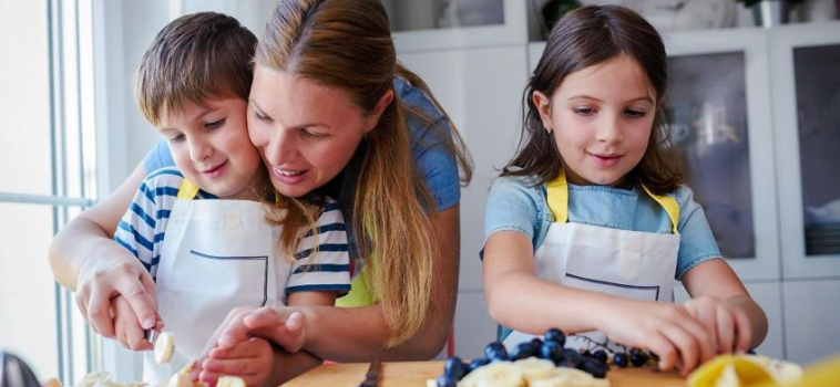 Cocinando con los niños